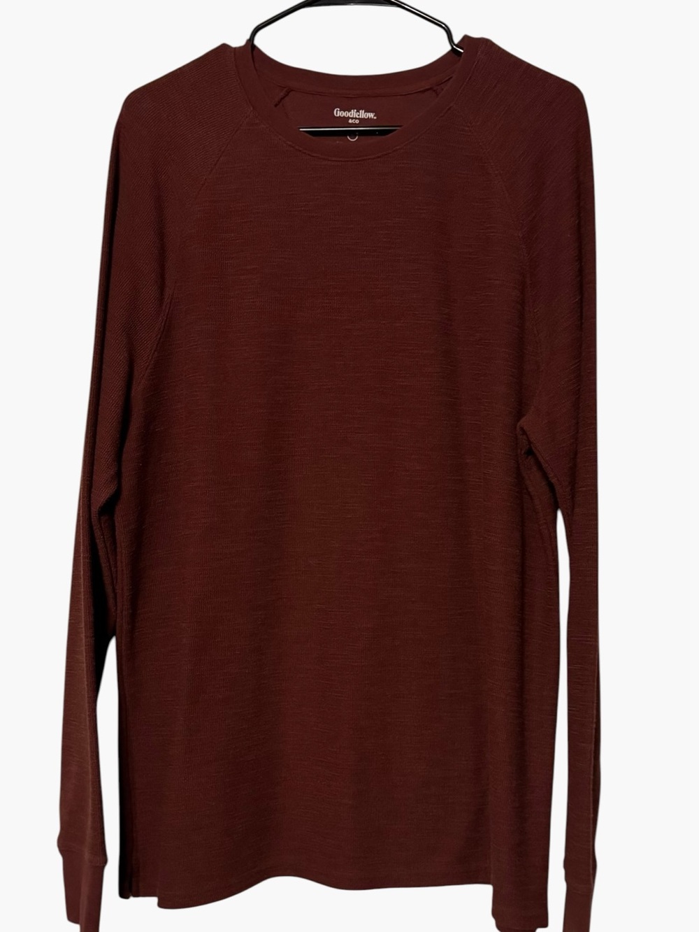Goodfellow & Co Men’s Long-Sleeve Crewneck Shirt - Burgundy